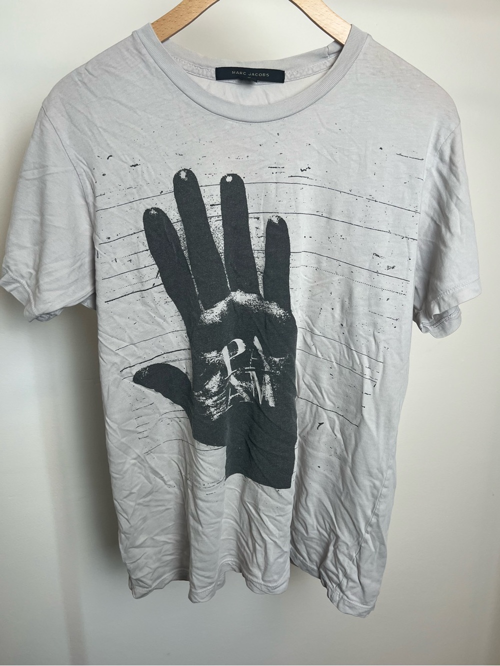 Vintage 2000s Marc Jacobs Gray PAAM Graphic Tee